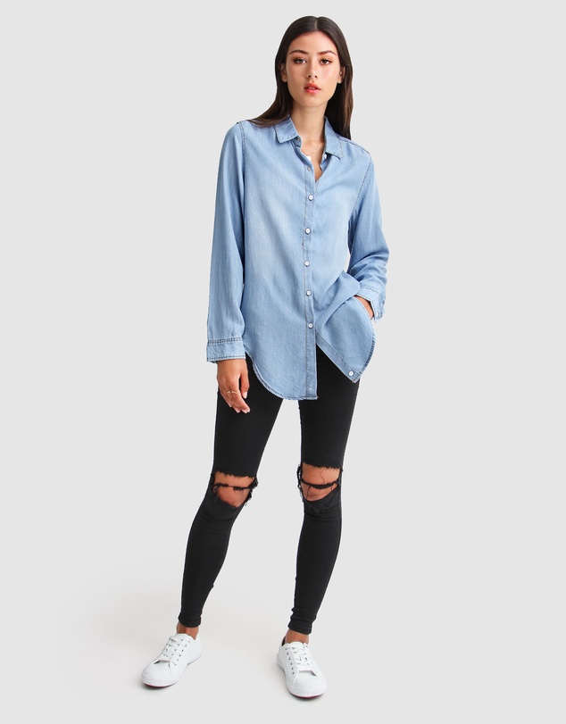 Belle & Bloom - Keep Me Wild Denim Top
