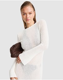 TALA - Multiway Gold Ring Long Sleeve Resort Knit Dress 
