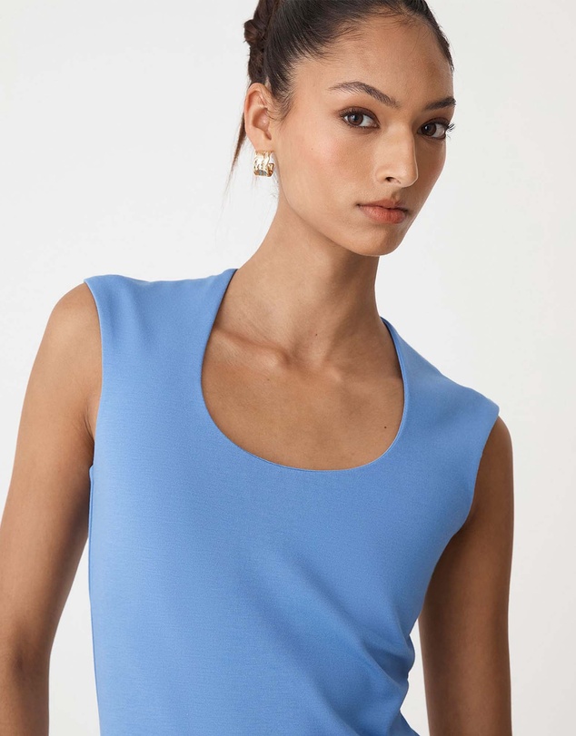 Forcast - Soho Rounded Square Neck Top