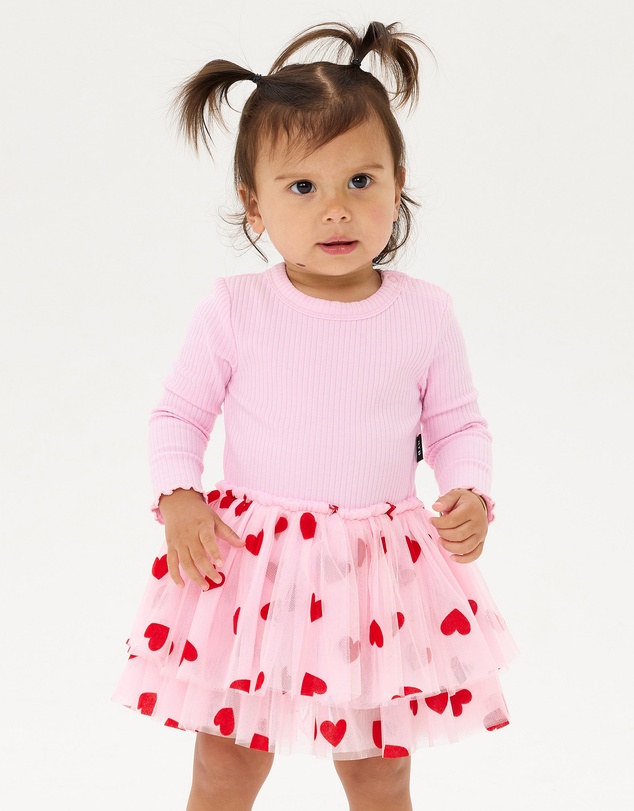 Rock Your Baby - Be Mine Baby Long Sleeve Valentine Dress