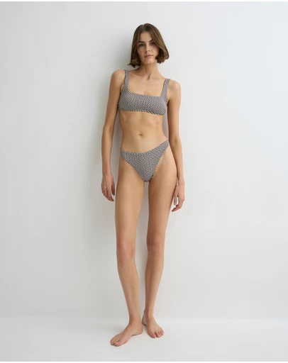 BONDI BORN - Leya Bikini Bottom - Mocha Dot (Embodee™)