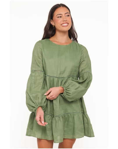 Petal & Pup - Sinead Mini Dress - Olive
