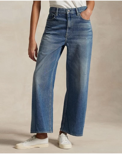 Polo Ralph Lauren - High-Rise Wide-Leg Crop Jeans