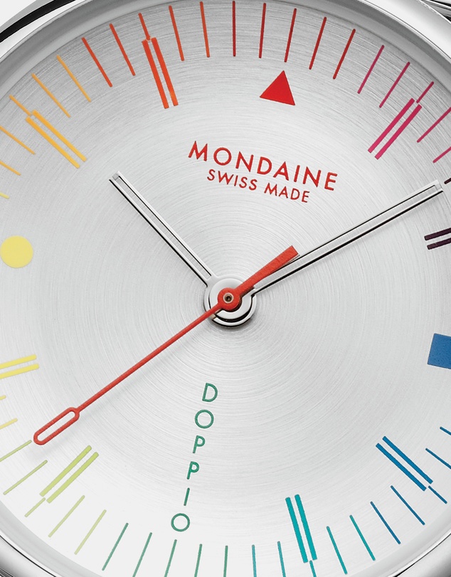 Mondaine - Mondaine Doppio Bauhaus Stainless Steel 33mm Watch