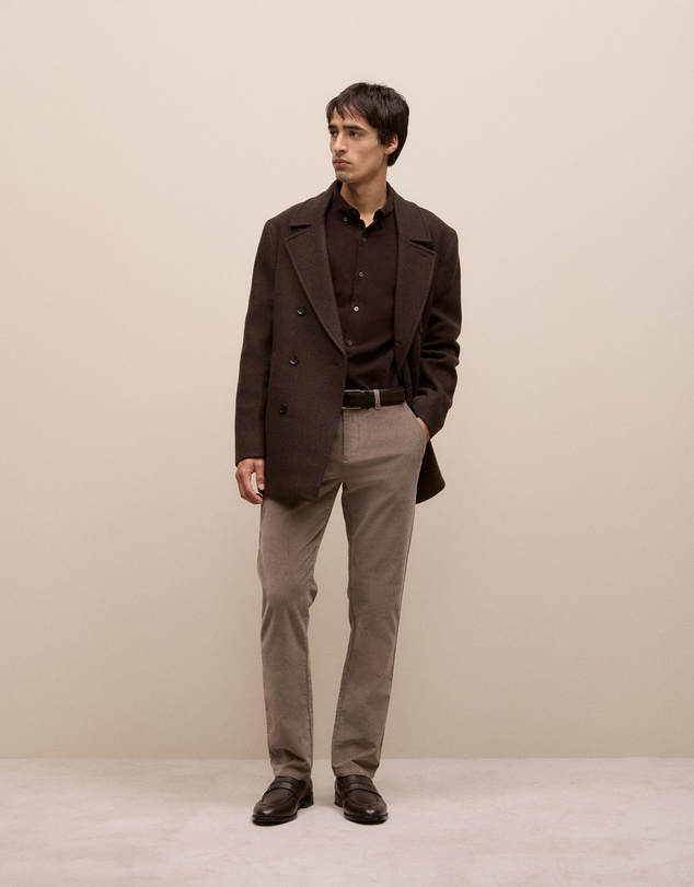 Trenery - Regular Fit Cord Shirt in Coffee Bean