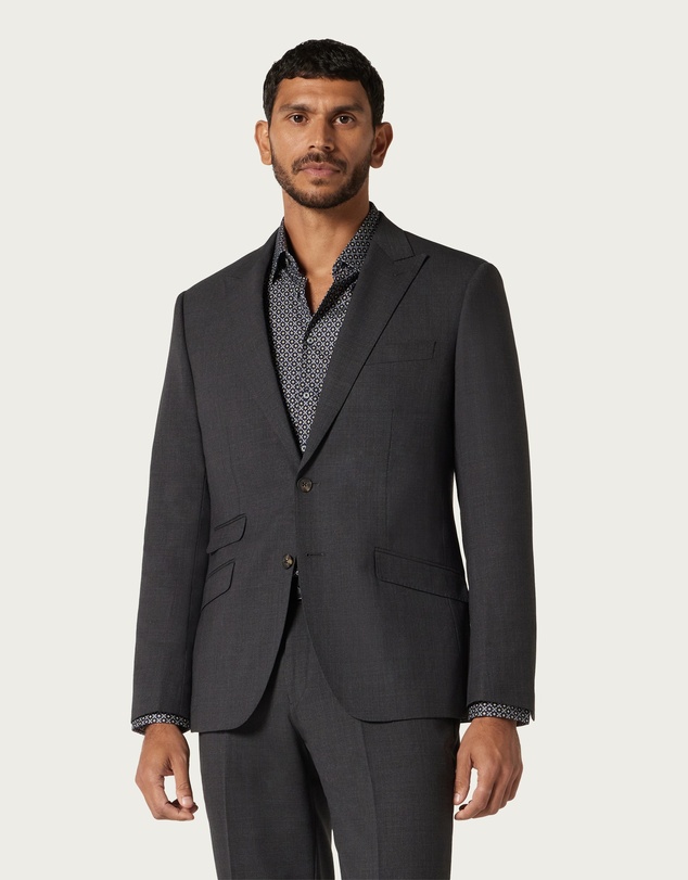 Politix - Slim Stretch Wool Blend Tailored Jacket