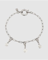 Kuzzoi - ICONIC EXCLUSIVE - Bracelet Male Smiling Face Long Link Chain 925 Sterling Silver