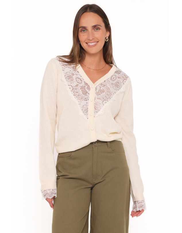 Petal & Pup - Mamie Lace Cardigan - Butter Yellow
