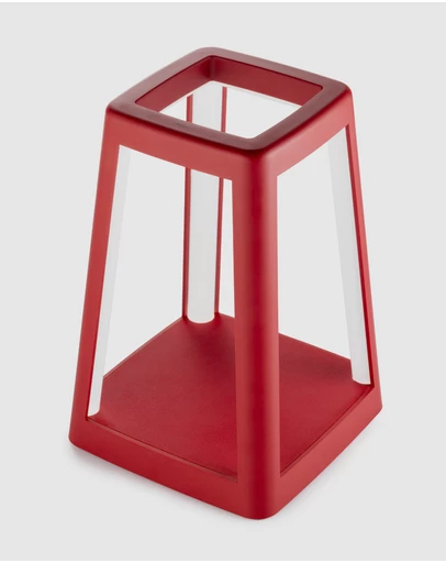 Lexon - Lexon Lantern Portable Lamp With Built-In Wireless Charger - Red