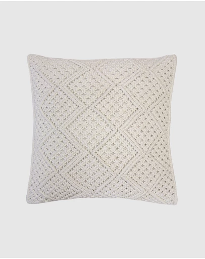Bambury - Anka Square Cushion Ivory