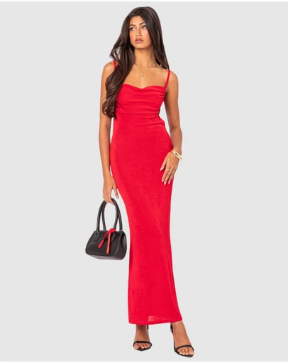 EDIKTED - Clea Open Back Maxi Dress