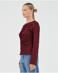 Third Form - Allure Gathered Long Sleeve Top