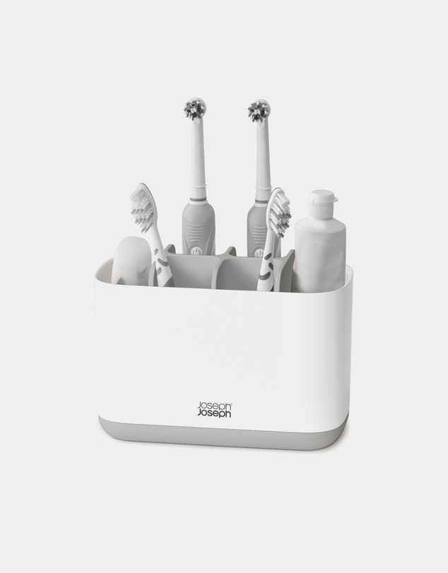 Joseph Joseph - EasyStore™ Large Toothbrush Caddy (Grey/White)
