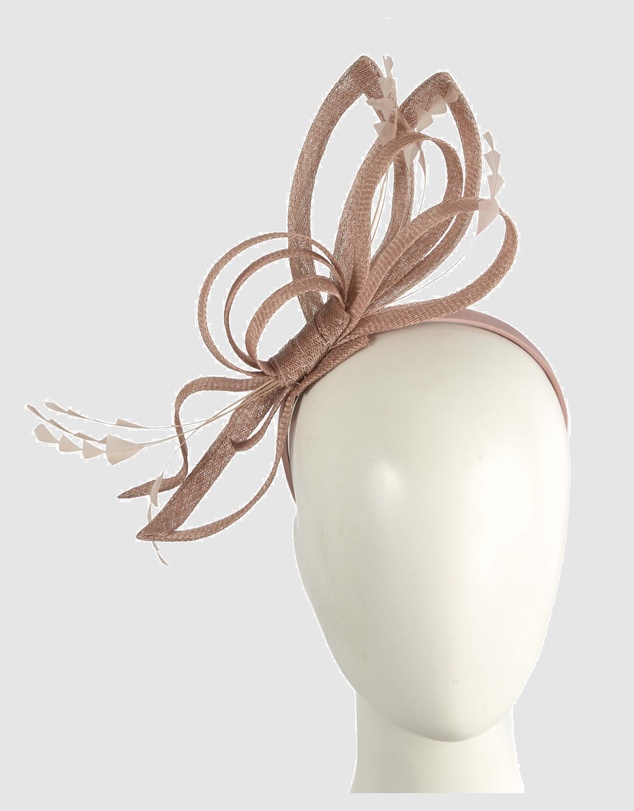 Max Alexander - Taupe Sinamay Loops Fascinator