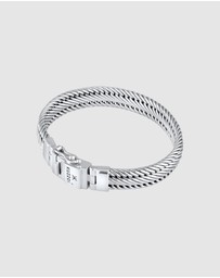Kuzzoi - ICONIC EXCLUSIVE - Bracelet Link Braided in 925 Sterling Silver