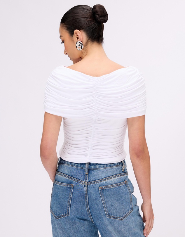 Minima Esenciales - Saffron Jersey Ruched Top