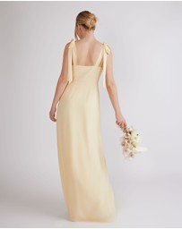 Six Stories - Bow Tie Shoulder Chiffon Bridesmaid Dress