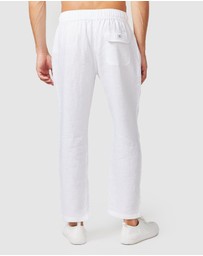 Vacay Swimwear - Linen Pants White
