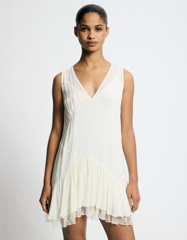 Lover - Ione Deep V Contrast Mini Dress