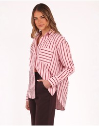 Petal & Pup - Adam Stripe Shirt - Pink