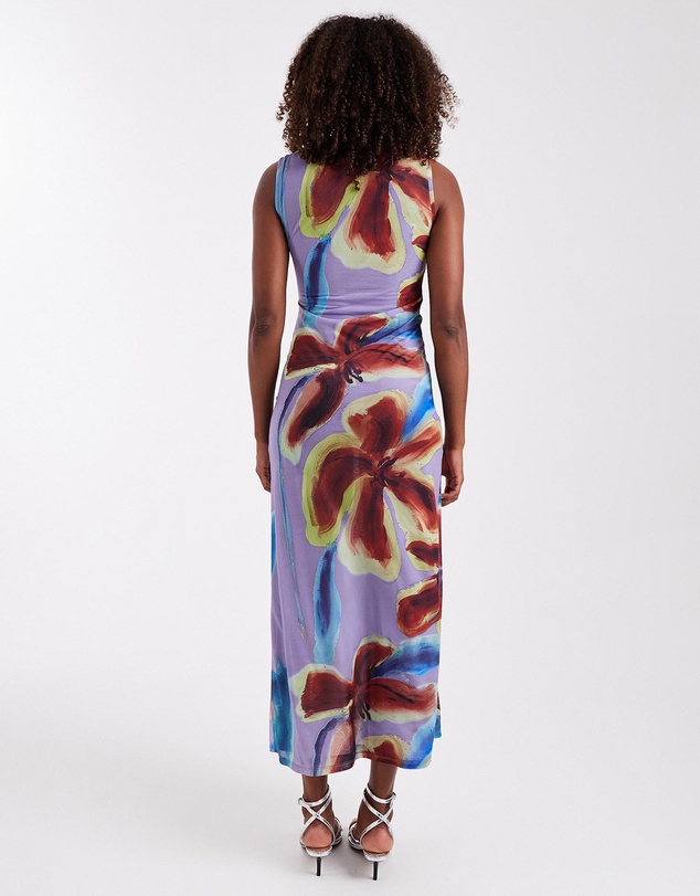 TOPSHOP - Mary Mesh Ruched Maxi Dress