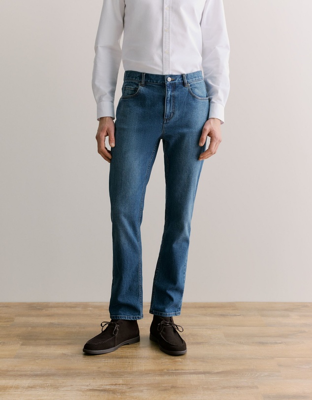 Trenery - Relaxed Fit Mid Wash Jean in Indigo Blue