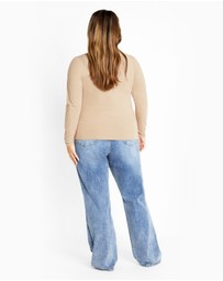 City Chic - Annie V Neck Top
