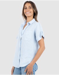 CAMIXA - FEBE Short Sleeve Linen shirt