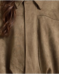 MVN - Faux Suede Bomber Jacket