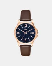 Jag - Xavier Blue Dial Brown Strap