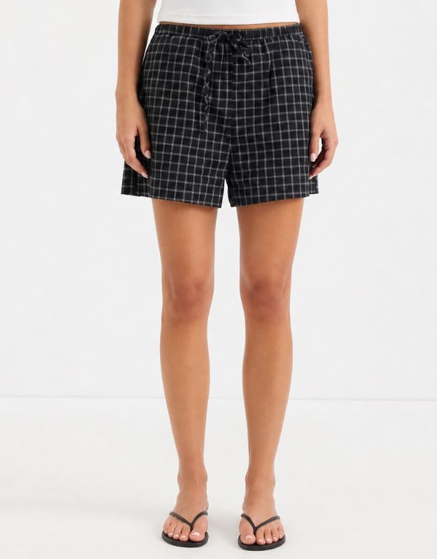Calli - Lucy Drawstring Check Shorts