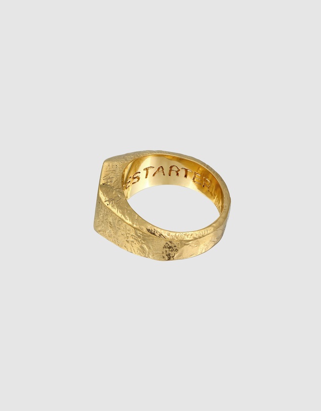 Haze & Glory - ICONIC EXCLUSIVE - Firestarter Signet Ring in Gold-Plated 925 Silver