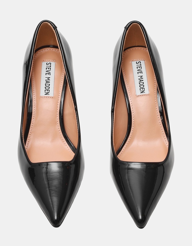 Steve Madden - Brynnn Black Patent Heels