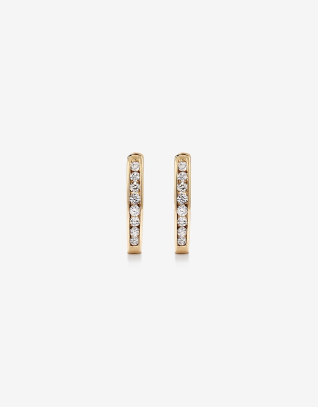 Michael Hill - Huggie Earrings with 0.25 Carat TW of Diamonds in 10kt Yellow Gold