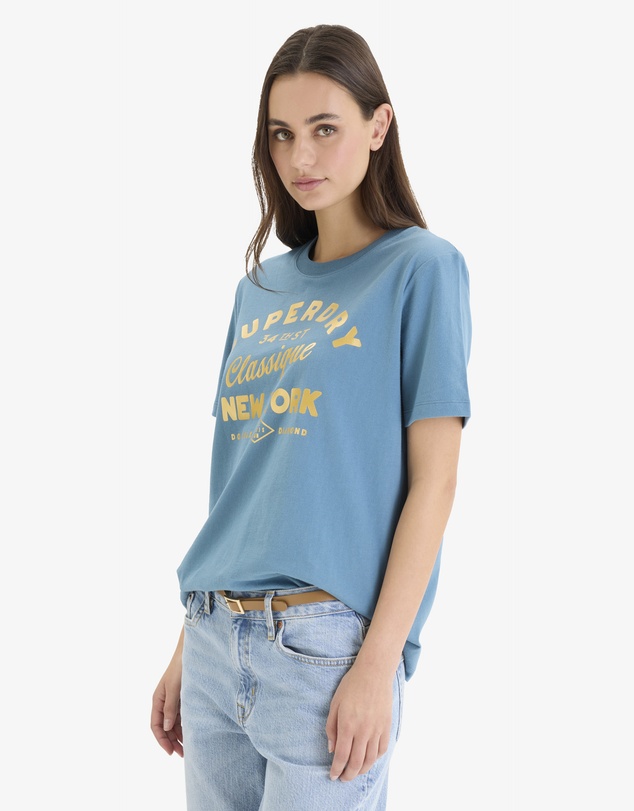 Superdry - Luxe Metallic Logo Relaxed Tee
