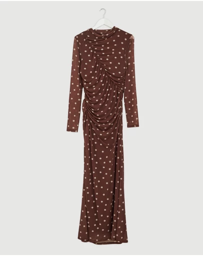 Revibe - Repaired KIVARI Edie Mesh Maxi Dress - AU 14