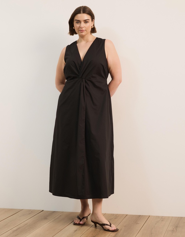 Atmos&Here Curvy - Ida Cotton Poplin Midi Dress