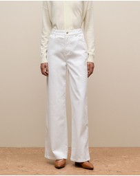 Trenery - Australian Cotton Blend High Waist Jean in White