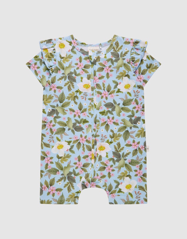 Fleur Harris - 'Heirloom Treasures' Precious Shorty Frill Coverall in Soft Teal