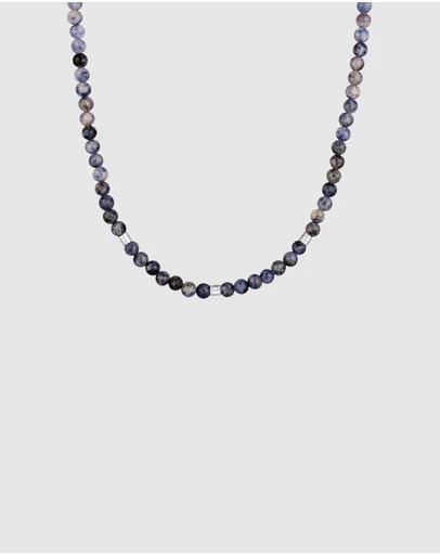 Kuzzoi - ICONIC EXCLUSIVE - Agate Beads Necklace with Sterling Silver Elements