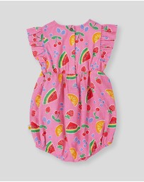 Goldie + Ace - Fruit Salad Lani Linen Romper - ICONIC EXCLUSIVE - Babies