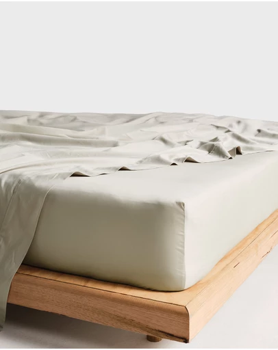 Linen House - Vienna 300TC Cotton Percale Fitted Sheet 50cm