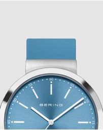 Bering - Bering Gents 41mm Acrtic Blue Dial Arctic Blue Silicon Strap Watch