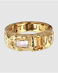 Haze & Glory - ICONIC EXCLUSIVE - Ring Signet Quartz Citrine Gemstone 925 Sterling Silver Vermeil