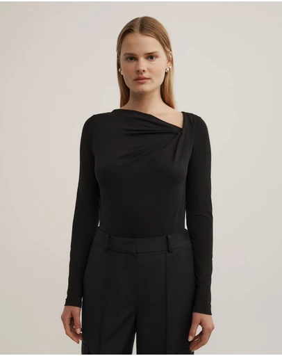 Witchery - Twist Front Long Sleeve Top