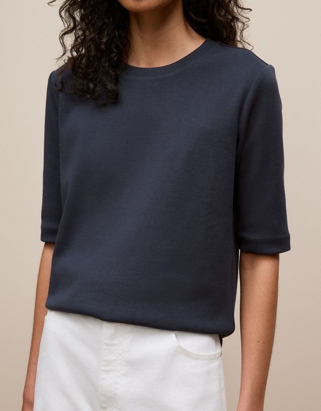 Trenery - Australian Cotton Half Sleeve T-shirt in Night Sky