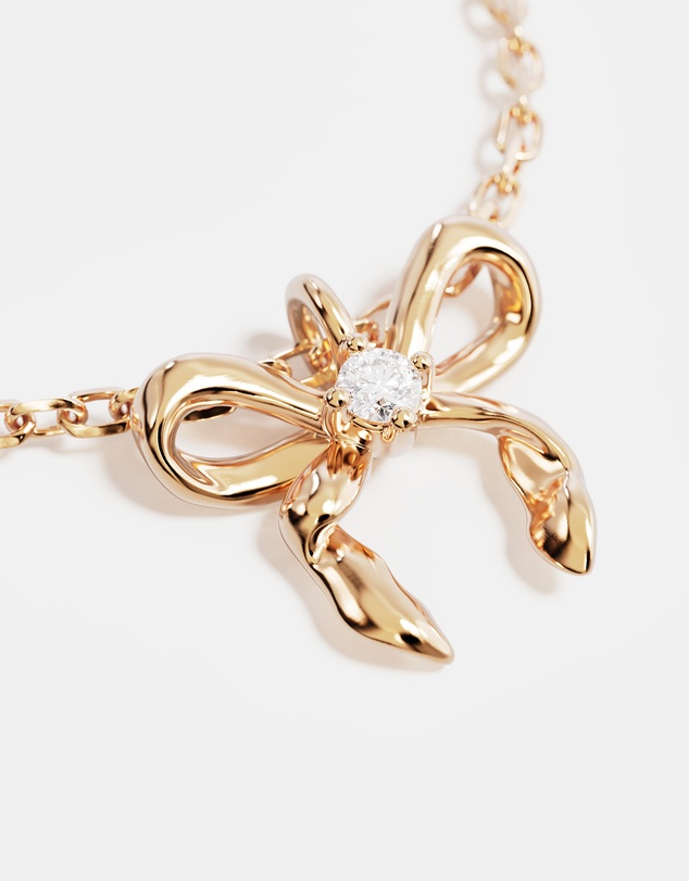 By Charlotte - Forever More Bow Necklace