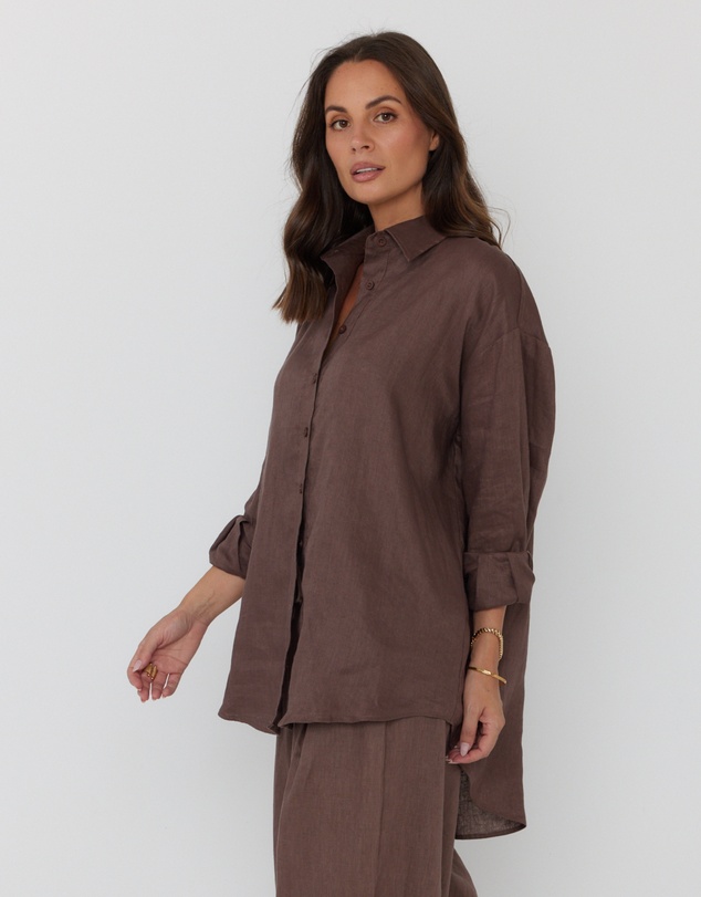 ALEXANDRA - Pluto Shirt Chocolate