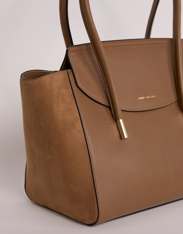 David Lawrence - Velda Suede Leather Tote Bag