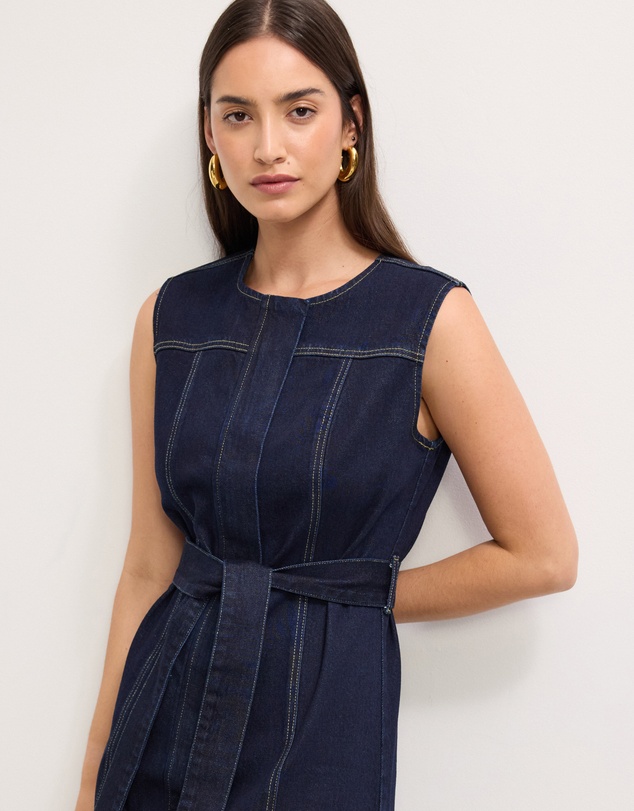 The Fated - Leni Sleeveless Denim Mini Dress
